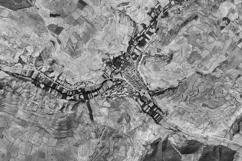 Ortofoto de 1956-1957 del núcleo de Moratilla de los Meleros