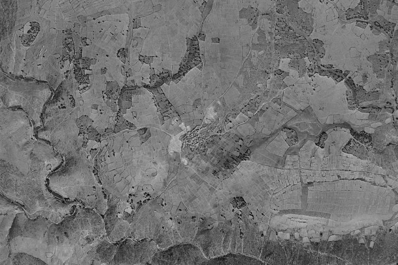 Ortofoto de 1956-1957 del núcleo de Las Navas de Jadraque