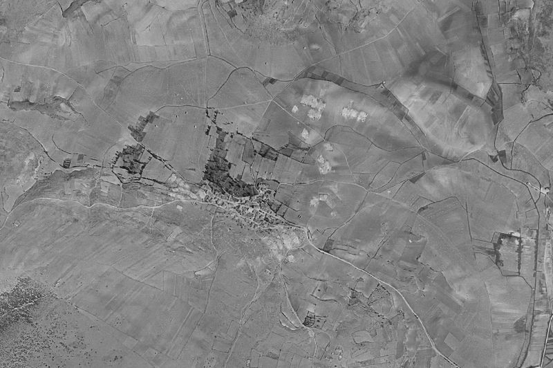 Ortofoto de 1956-1957 del núcleo de La Olmeda de Jadraque
