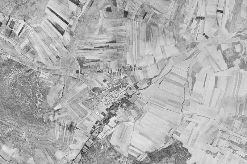 Ortofoto de 1956-1957 del núcleo de Pardos