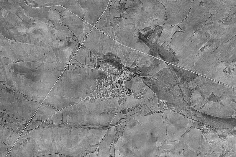 Ortofoto de 1956-1957 del núcleo de Paredes de Sigüenza
