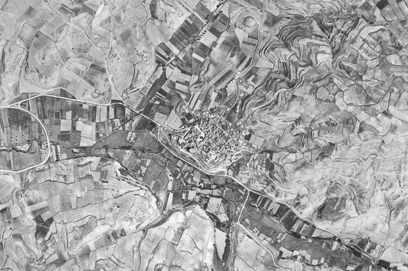 Ortofoto de 1956-1957 del núcleo de Pareja
