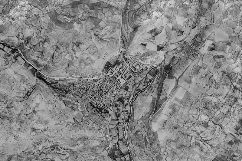 Ortofoto de 1956-1957 del núcleo de Pastrana