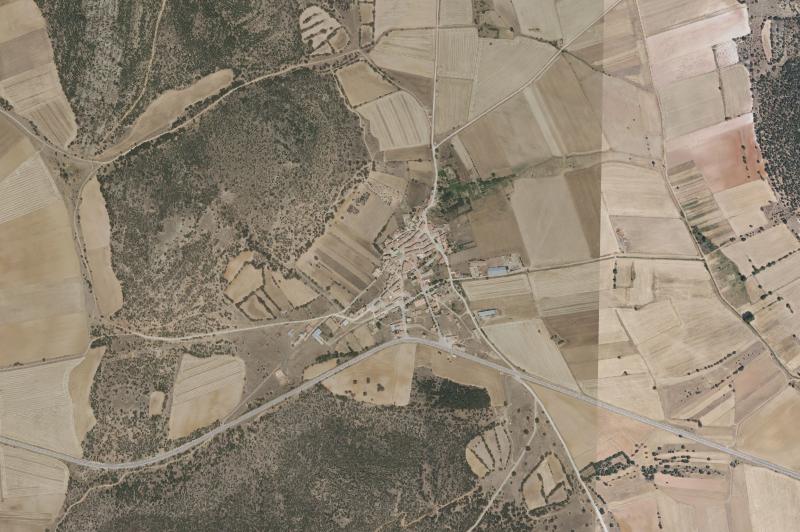 Ortofoto actual del núcleo de El Pedregal