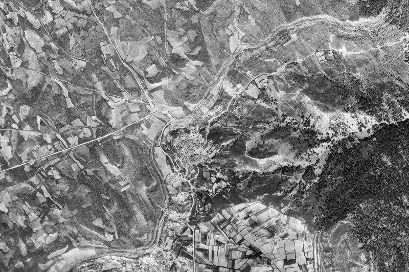 Ortofoto de 1956-1957 del núcleo de Peñalén
