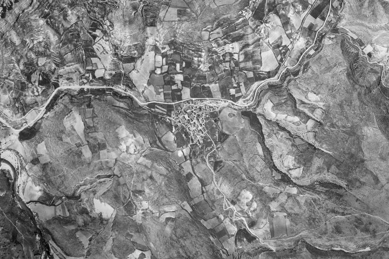 Ortofoto de 1956-1957 del núcleo de Peralejos de las Truchas