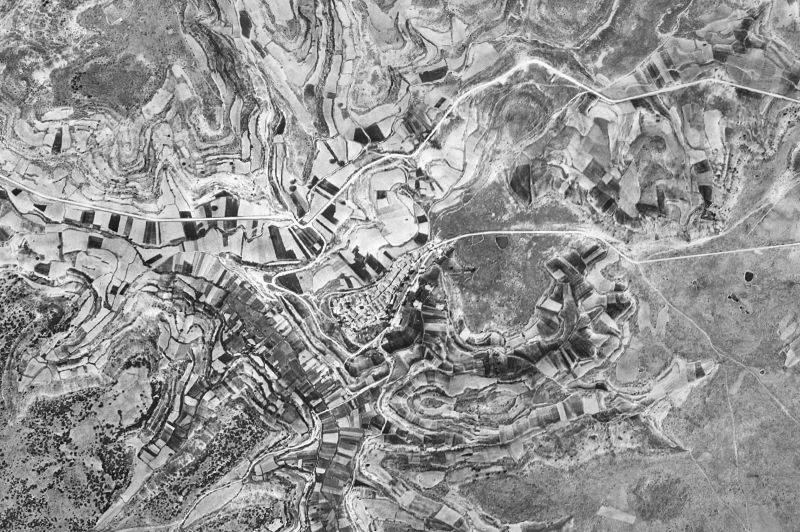 Ortofoto de 1956-1957 del núcleo de Peralveche