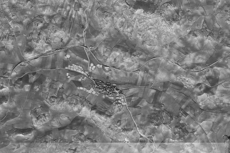 Ortofoto de 1956-1957 del núcleo de Pozo de Almoguera