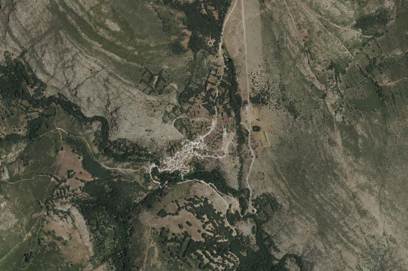 Ortofoto actual del núcleo de Prádena de Atienza