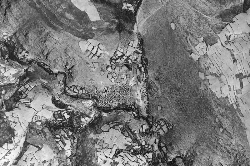 Ortofoto de 1956-1957 del núcleo de Prádena de Atienza