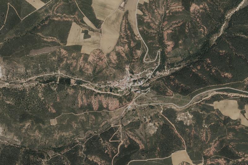 Ortofoto actual del núcleo de Puebla de Valles