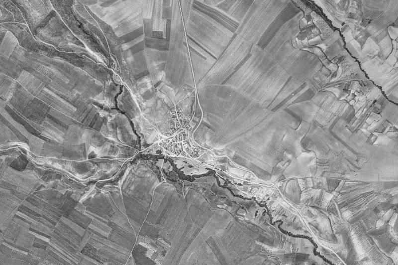 Ortofoto de 1956-1957 del núcleo de Quer