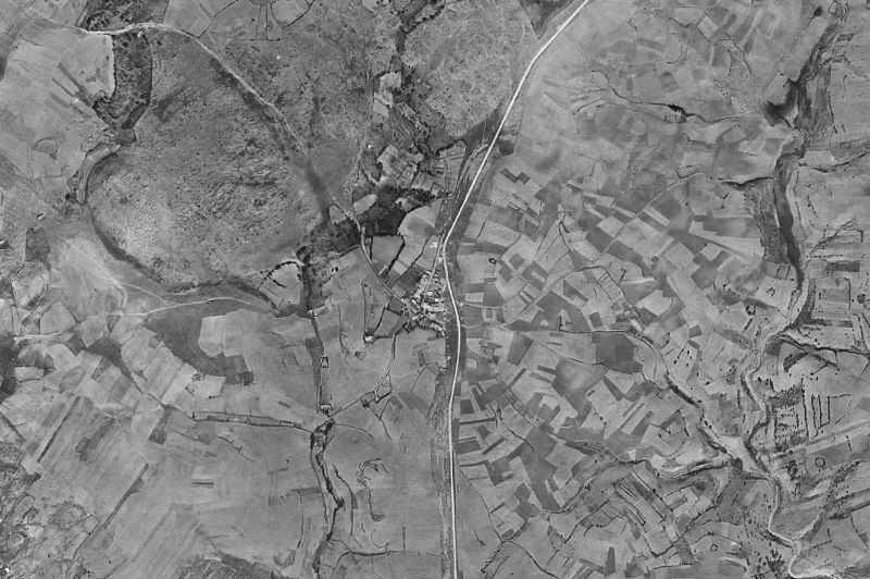 Ortofoto de 1956-1957 del núcleo de Rebollosa de Jadraque