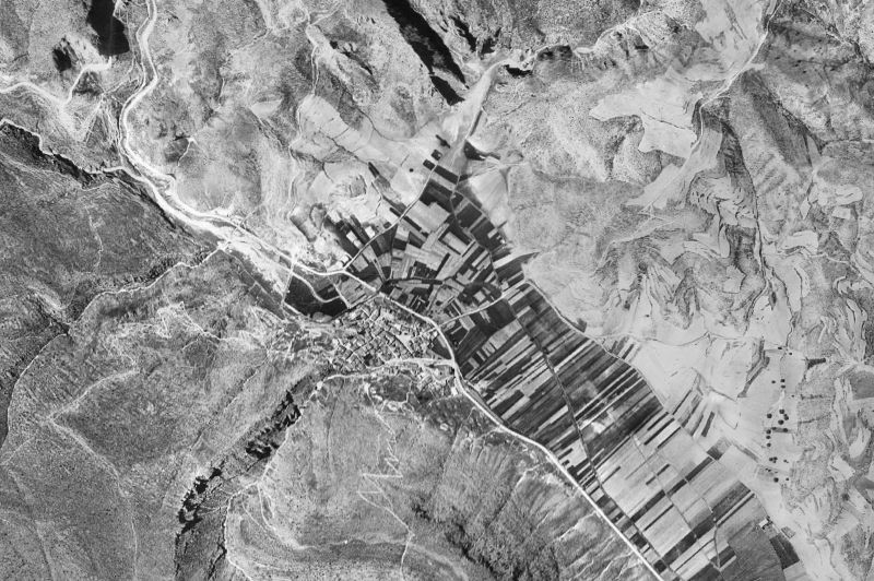 Ortofoto de 1956-1957 del núcleo de El Recuenco