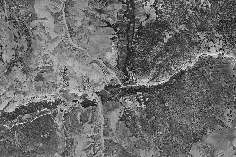 Ortofoto de 1956-1957 del núcleo de Retiendas