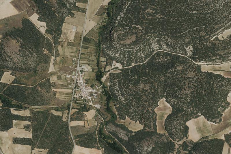 Ortofoto actual del núcleo de Riofrío del Llano