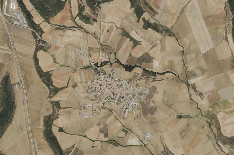 Ortofoto actual del núcleo de Robledillo de Mohernando