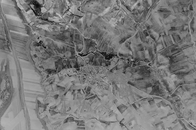 Ortofoto de 1956-1957 del núcleo de Robledillo de Mohernando