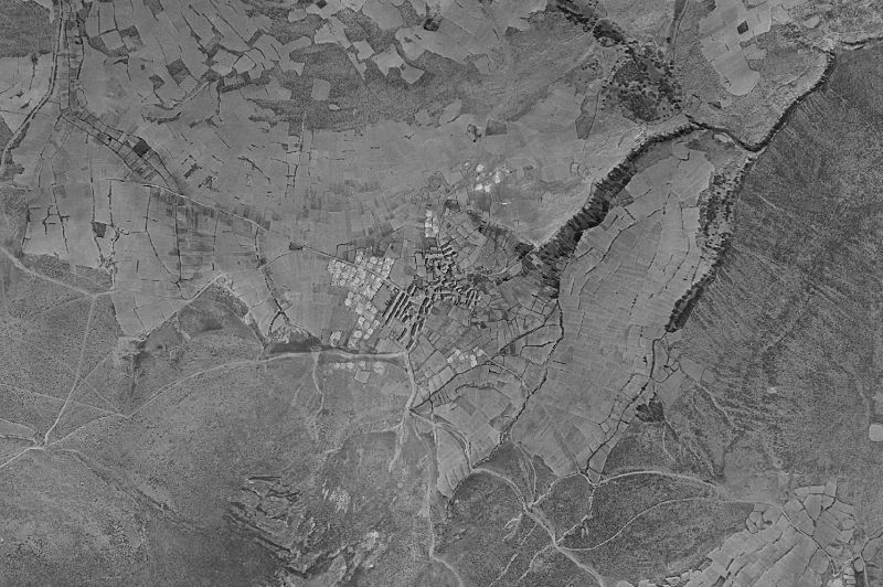 Ortofoto de 1956-1957 del núcleo de Robledo de Corpes