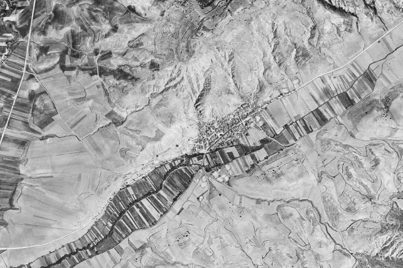 Ortofoto de 1956-1957 del núcleo de Romanones