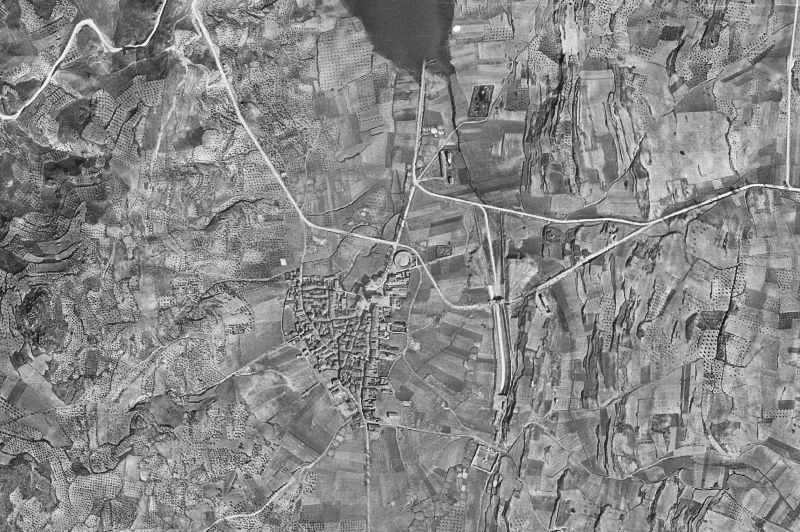 Ortofoto de 1956-1957 del núcleo de Sacedón