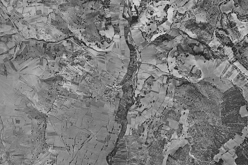 Ortofoto de 1956-1957 del núcleo de Santiuste