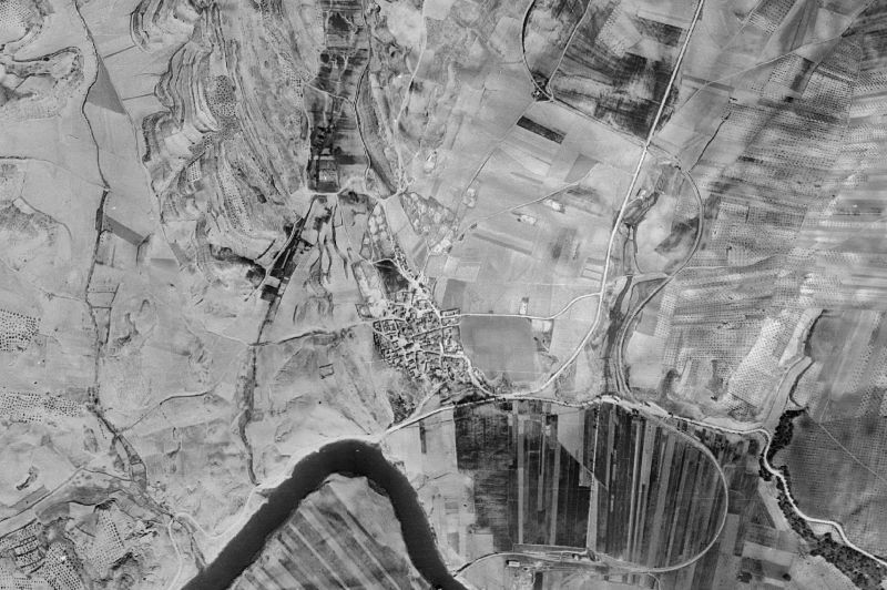 Ortofoto de 1956-1957 del núcleo de Sayatón
