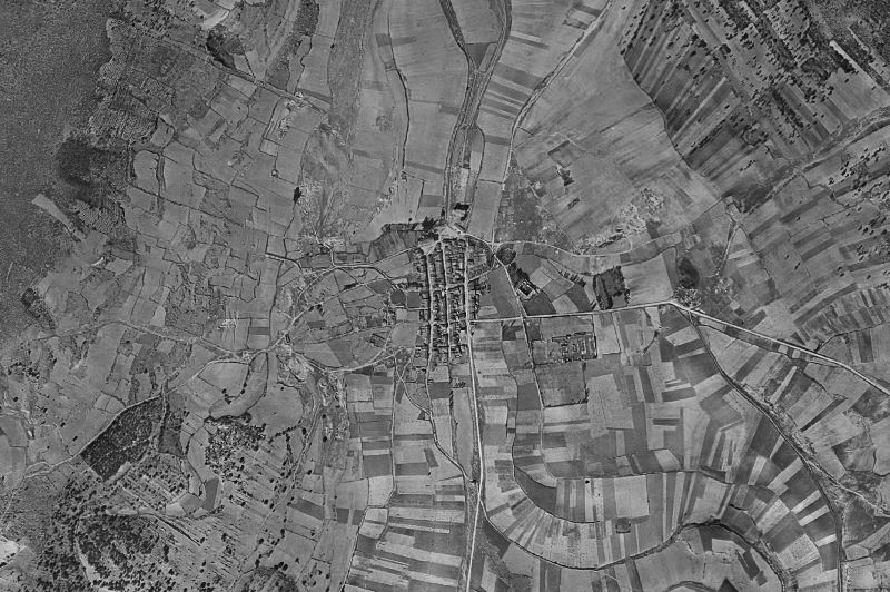 Ortofoto de 1956-1957 del núcleo de Tamajón