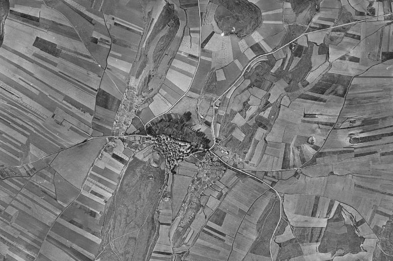Ortofoto de 1956-1957 del núcleo de Tartanedo