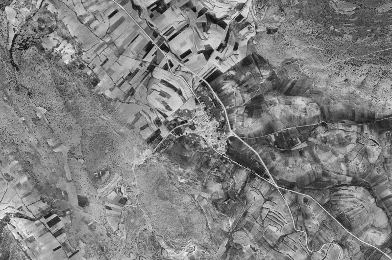 Ortofoto de 1956-1957 del núcleo de Terzaga