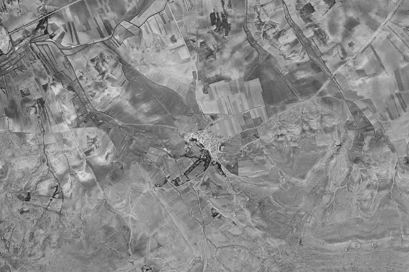 Ortofoto de 1956-1957 del núcleo de Tordelrábano