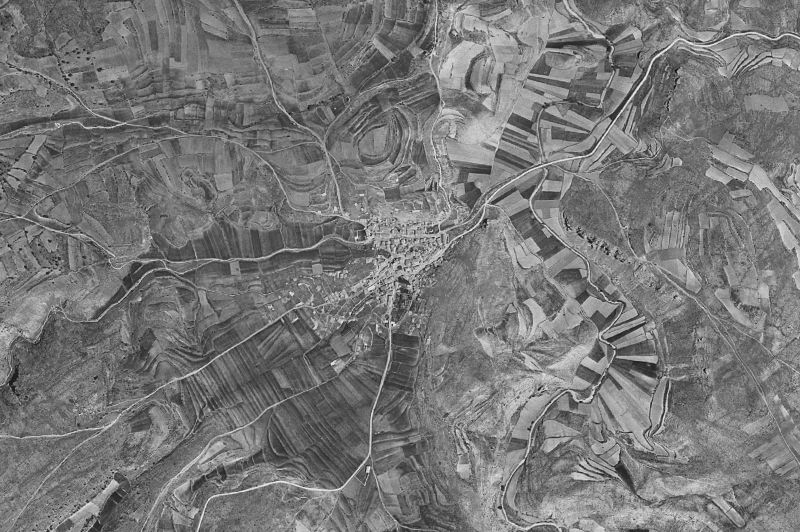 Ortofoto de 1956-1957 del núcleo de Tordellego