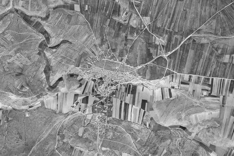 Ortofoto de 1956-1957 del núcleo de Tordesilos