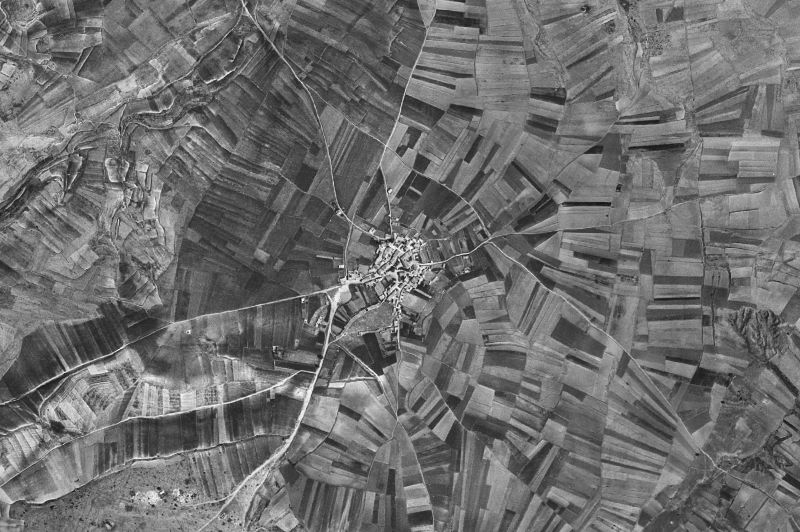 Ortofoto de 1956-1957 del núcleo de Torrecuadrada de Molina