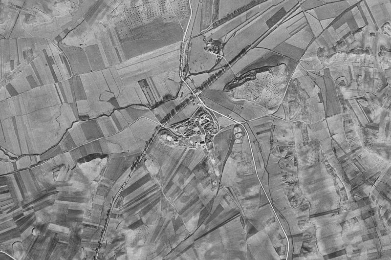 Ortofoto de 1956-1957 del núcleo de Torre del Burgo