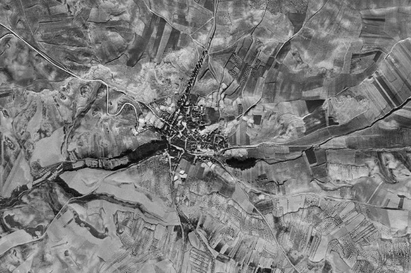 Ortofoto de 1956-1957 del núcleo de Tórtola de Henares