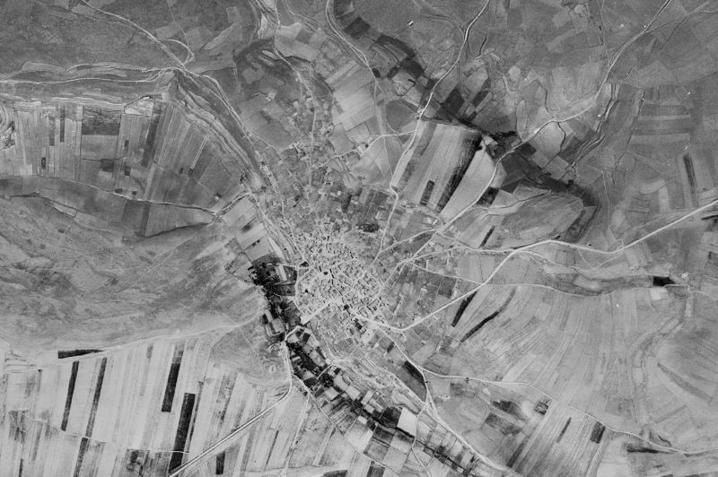 Ortofoto de 1956-1957 del núcleo de Tortuera