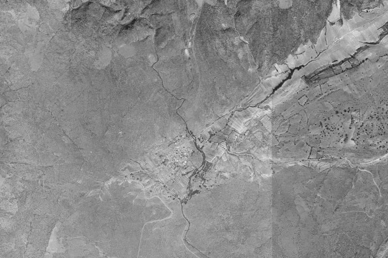 Ortofoto de 1956-1957 del núcleo de Tortuero