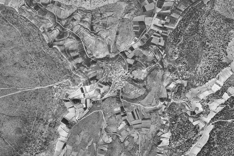 Ortofoto de 1956-1957 del núcleo de Traíd
