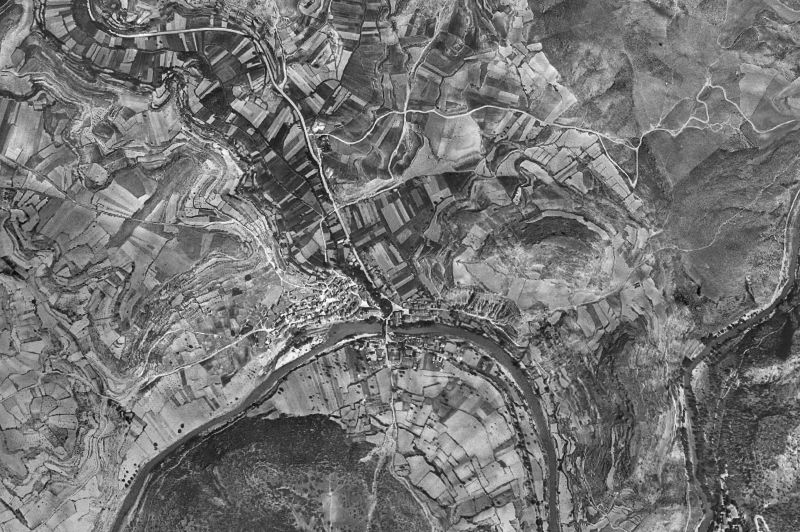 Ortofoto de 1956-1957 del núcleo de Trillo