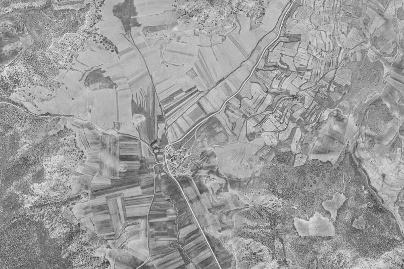 Ortofoto de 1956-1957 del núcleo de Valdarachas