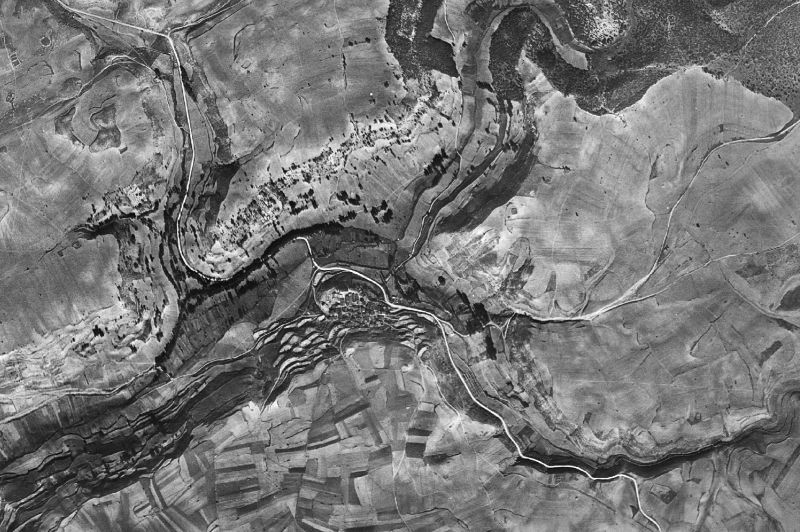 Ortofoto de 1956-1957 del núcleo de Valdegrudas