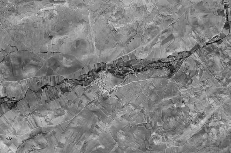 Ortofoto de 1956-1957 del núcleo de Valdelcubo