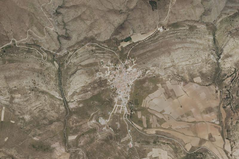 Ortofoto actual del núcleo de Valdepeñas de la Sierra