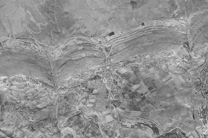 Ortofoto de 1956-1957 del núcleo de Valdepeñas de la Sierra