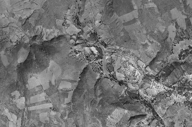 Ortofoto de 1956-1957 del núcleo de Valdesotos