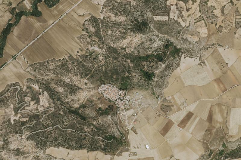 Ortofoto actual del núcleo de Valfermoso de Tajuña