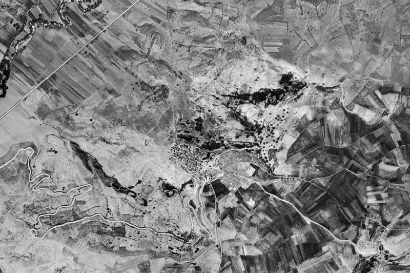 Ortofoto de 1956-1957 del núcleo de Valfermoso de Tajuña