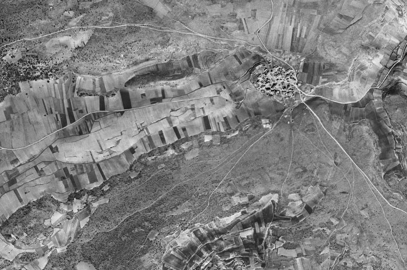 Ortofoto de 1956-1957 del núcleo de Valhermoso