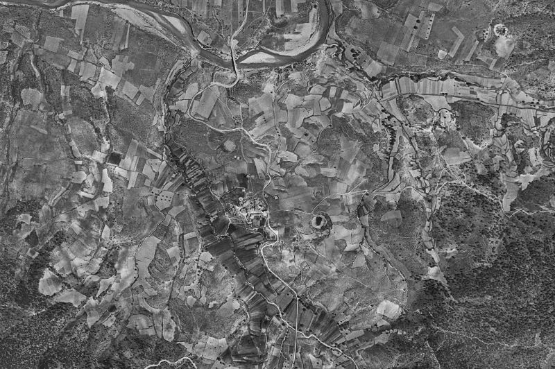 Ortofoto de 1956-1957 del núcleo de Valtablado del Río